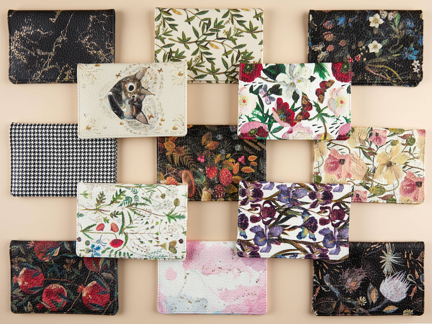 Passport Cover; Peonies - BV by Bruno Visconti (Vegan Leather)