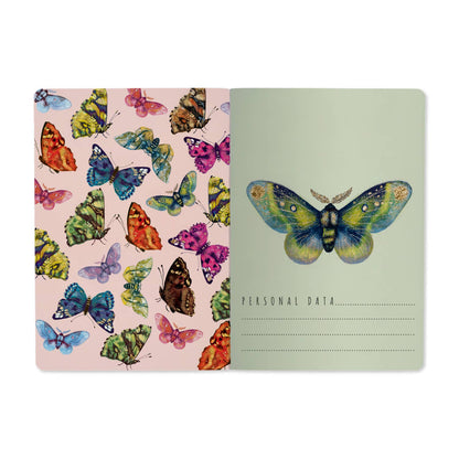 A5 Notebook; Butterflies on Blue - BV by Bruno Visconti