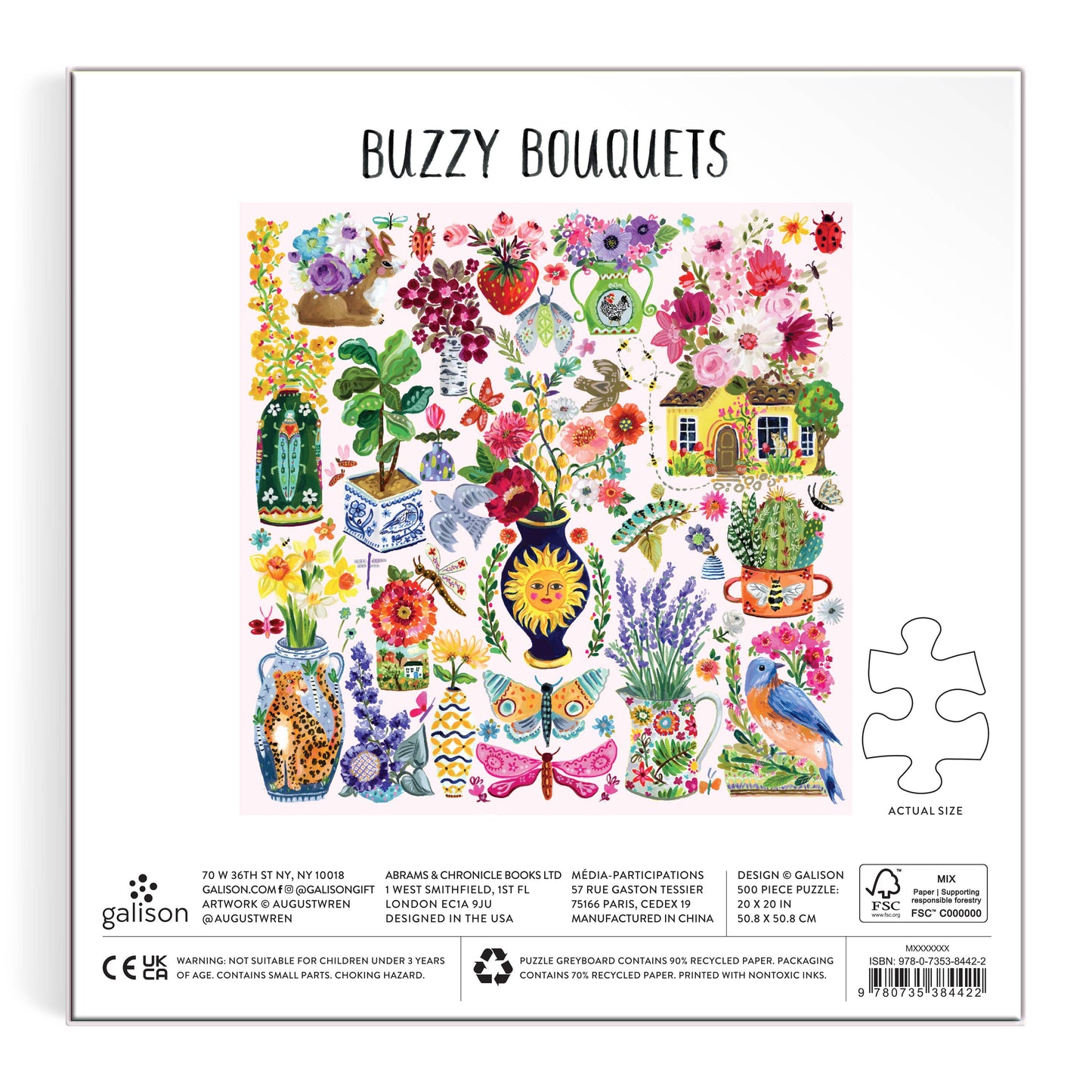 500 Piece Puzzle; Buzzy Bouquets