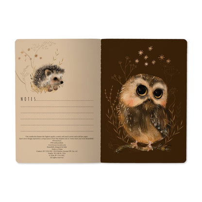 A5 Notebook; Little Woodland Friends | BV by Bruno Visconti