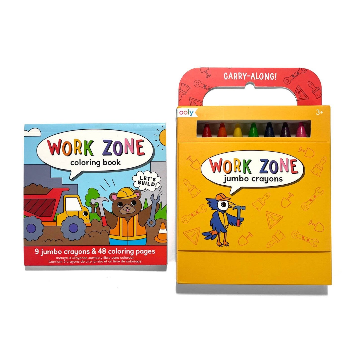 Carry-Along: Coloring Book Set - Work Zone (10 PC Set)