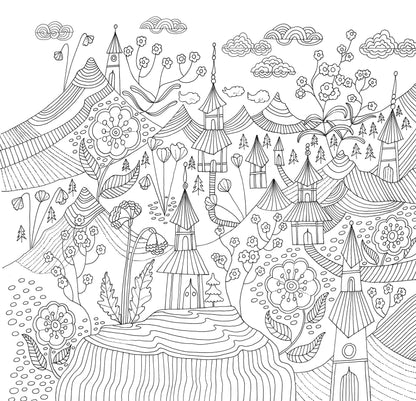 Artist's Coloring Book; Zen Garden