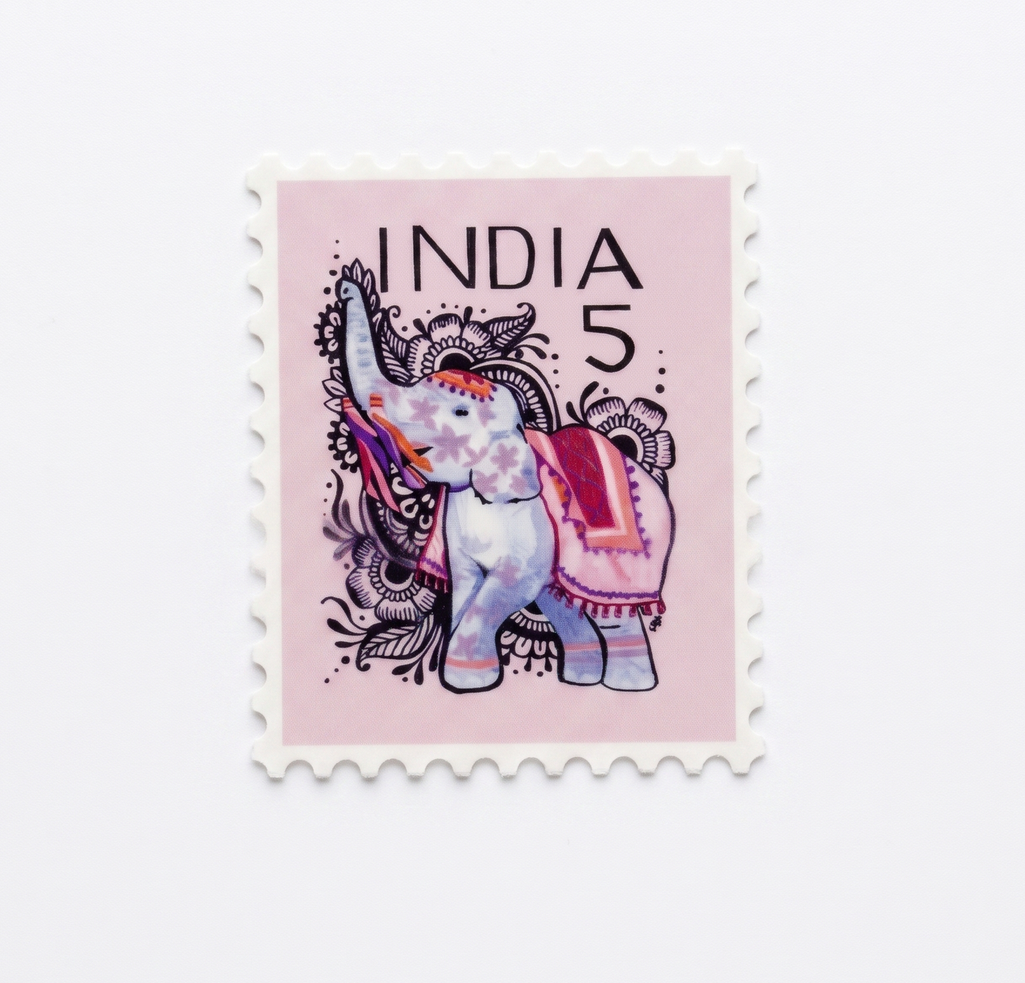 Vinyl Stamp Sticker; India - Made By Shellie