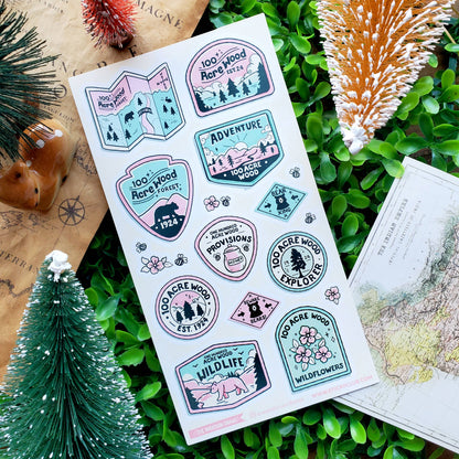 Stickii Sticker Sheet; Hundred Acre Wood