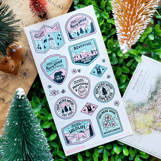 Stickii Sticker Sheet; Hundred Acre Wood