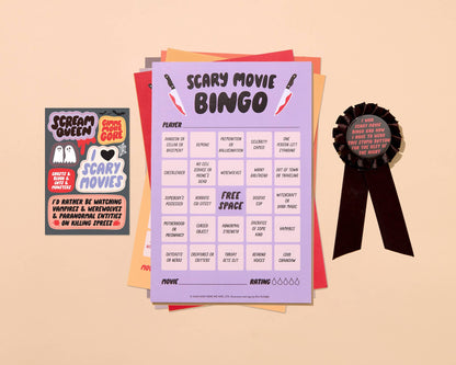 Movie Night Bingo; Scary Movie/Halloween/Pop Culture