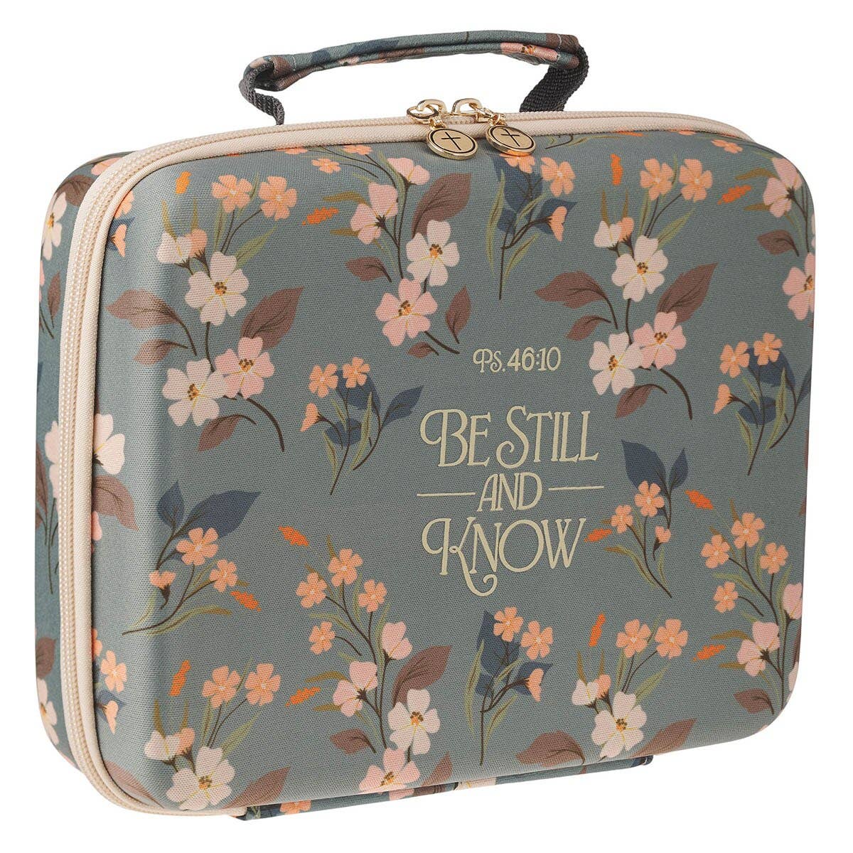 Bible Organizer; Be Still Ps. 46:10 (Hardcover Green Floral)