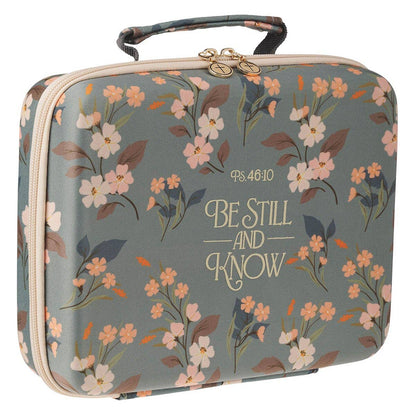 Bible Organizer; Be Still Ps. 46:10 (Hardcover Green Floral)