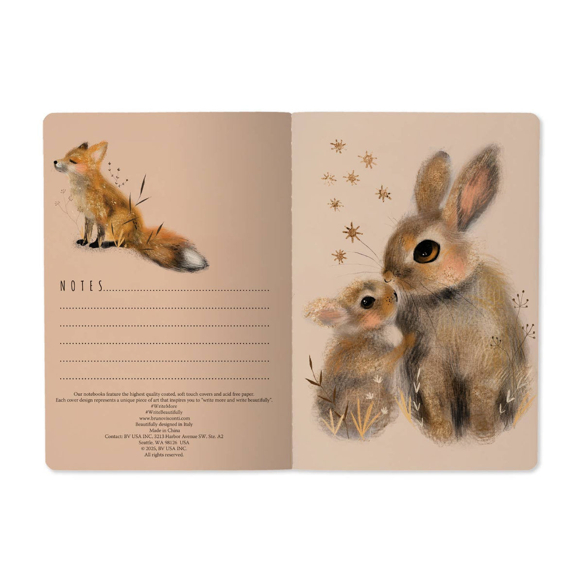 A5 Notebook; Bunnies | BV by Bruno Visconti