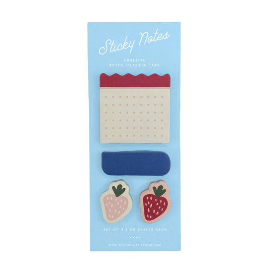 Sticky Note Set; Strawberry - Page Flags and Tabs