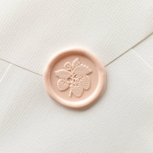 Wax Seal Stamp; Strawberry (With Handle, Gift Box, & Storage Bag)