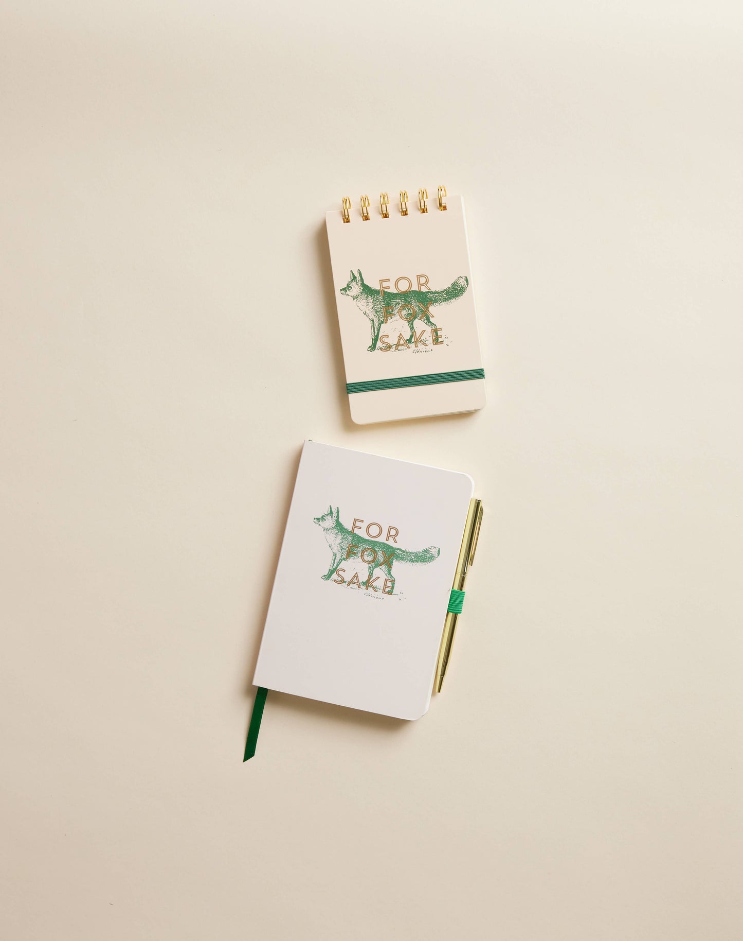 Notebook; For Fox Sake, Vintage Sass (with Gold Pen)