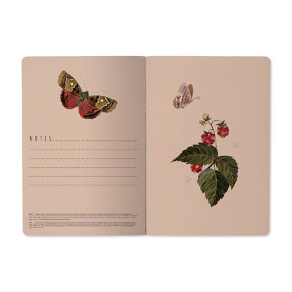 Notebook; Butterflies and Berries (A5 Size)