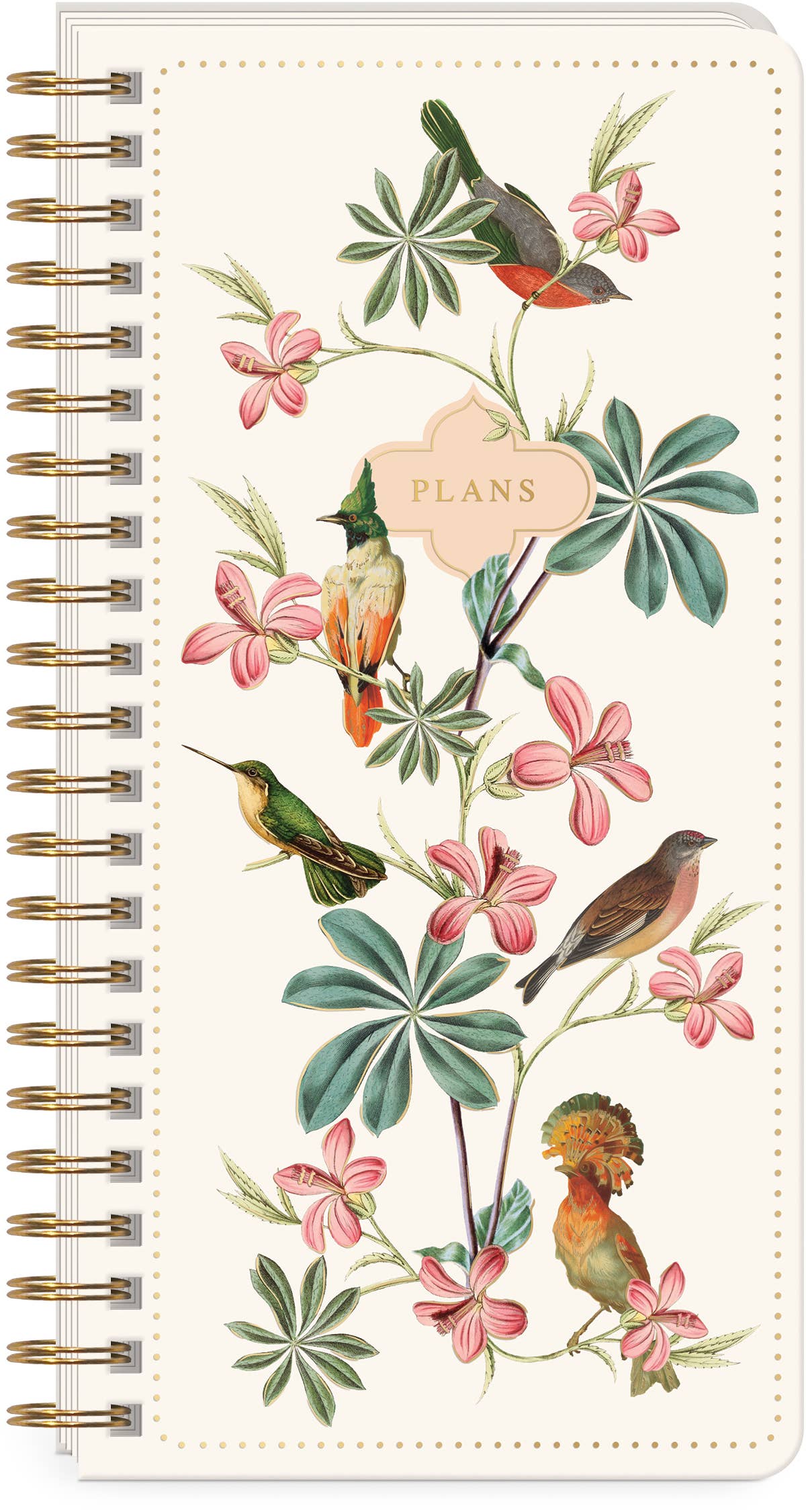 Undated Daily Planner; Ephemeral Garden Birds