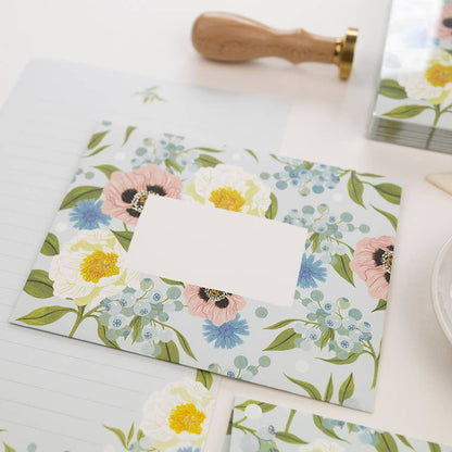 Letter Writing Set; Lush Flora By Botanica Paper Co. (12 Letters + 6 Envelopes)