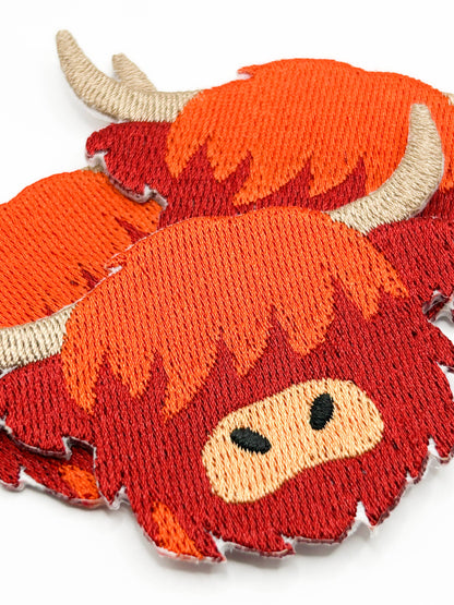 Iron-On Patch; Highland Cow | Field Trip Threads