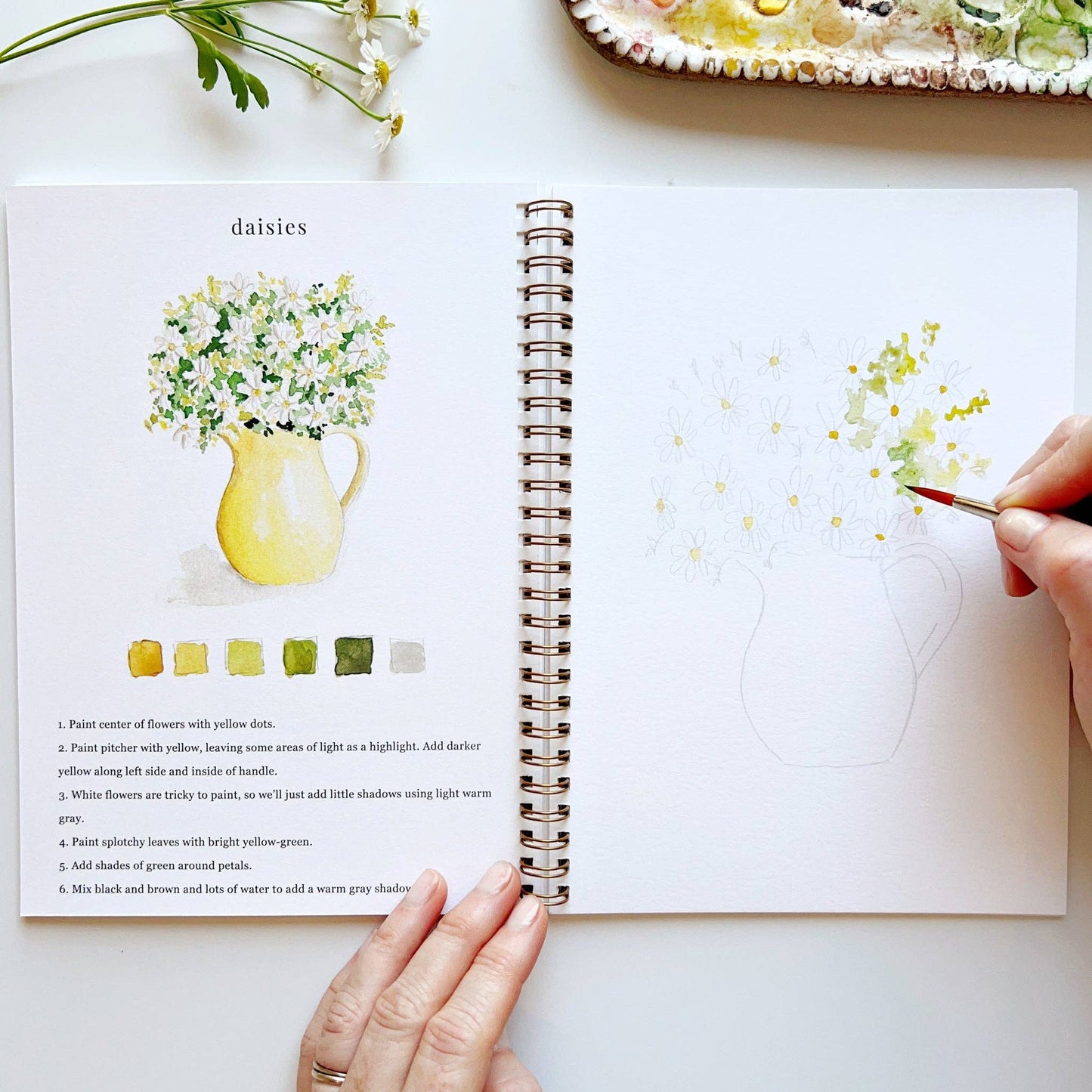 Watercolor Workbook; Flowers By Emily Lex Studio
