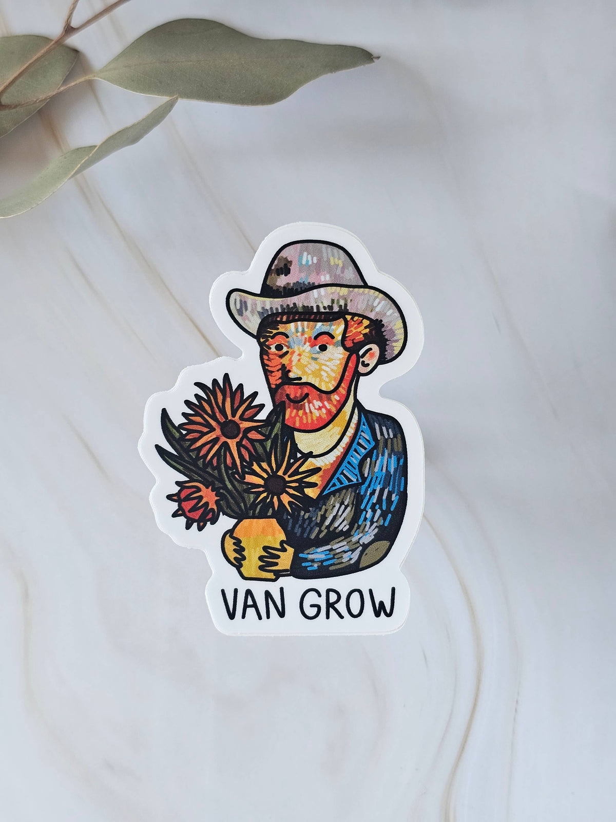 Van Gogh inspired Sunflower Sticker
