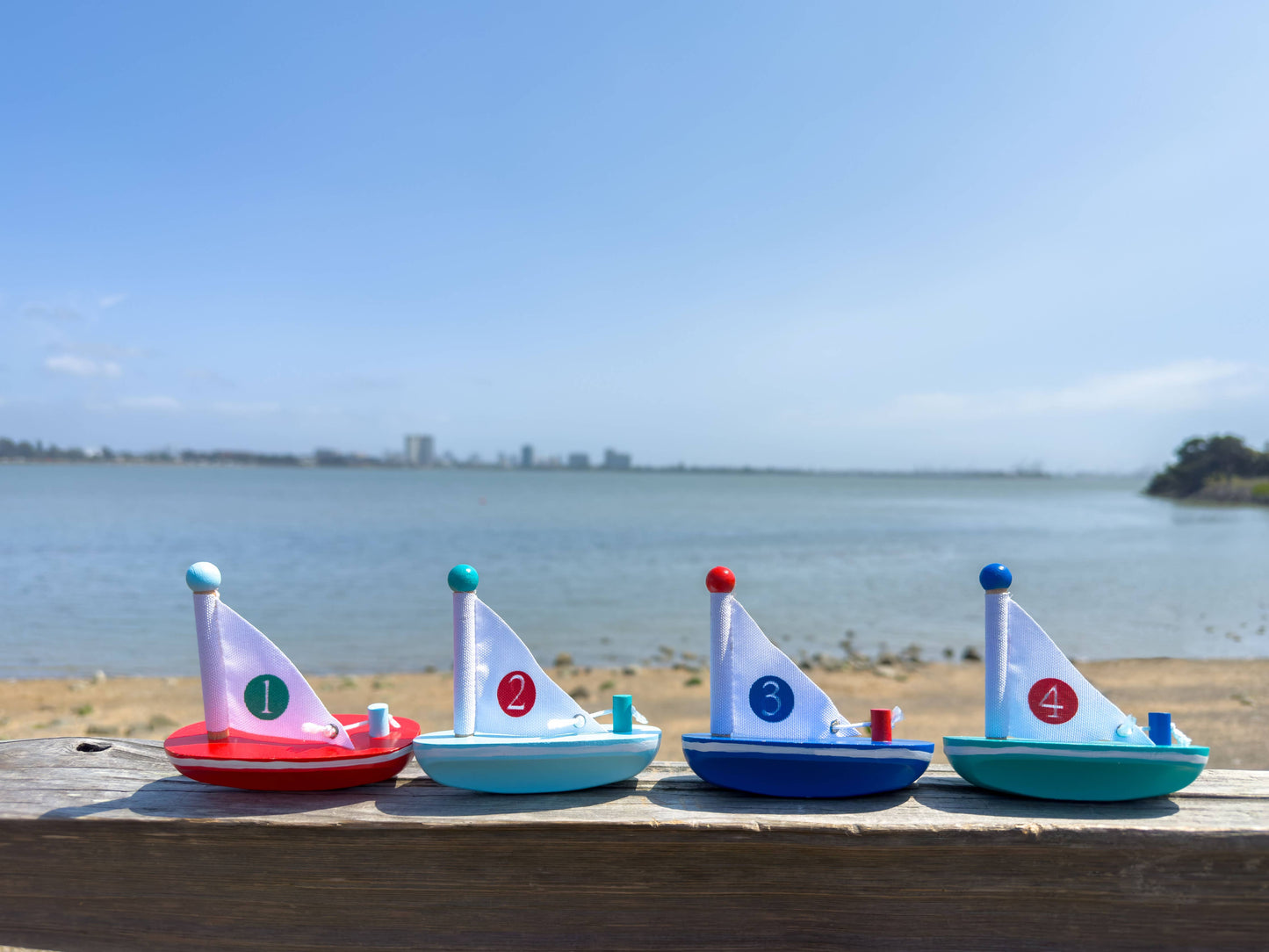 My Lil Wooden Sailboats (4 Colors)