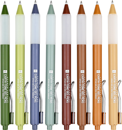 Earth-Tone Gel Pens; Studio Series (Set of Eight)