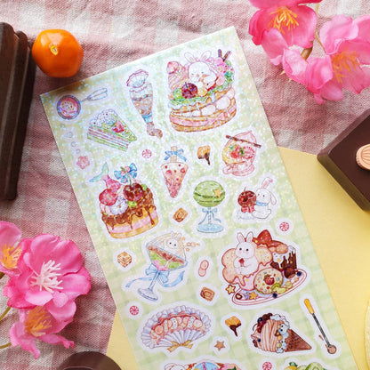 Sticker Sheet; Beloved Bunny Desserts