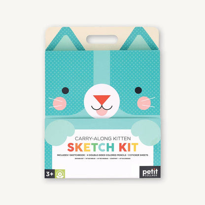 Carry-Along Sketch Kit; Kitten (With 4 Color Pencils + 70 Stickers)