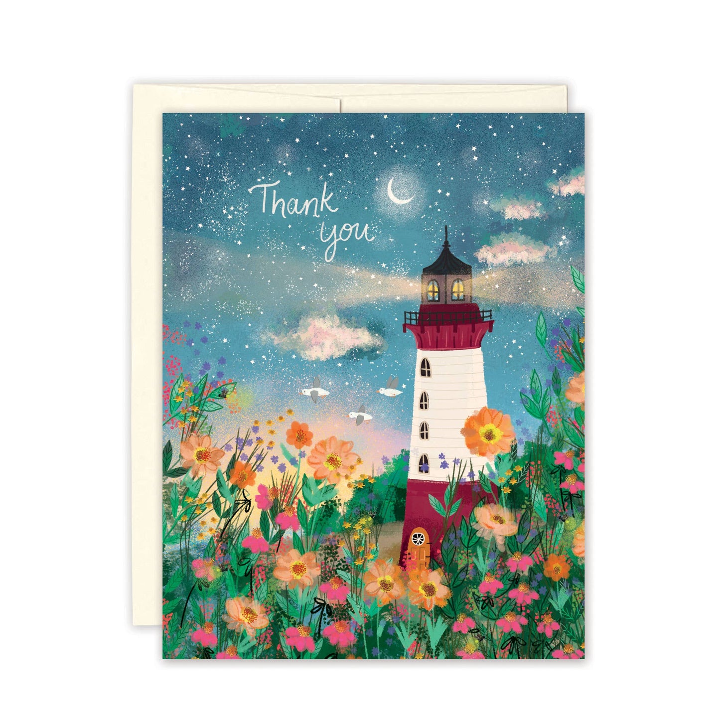 Boxed Notecards; Lighthouse Thank You (Set Of 10)
