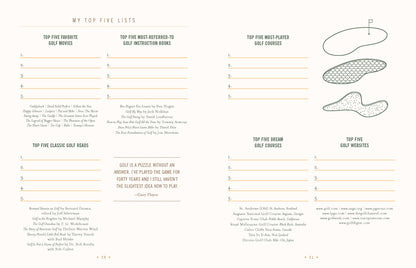 Prompted Journal; The Ultimate Golf Journal