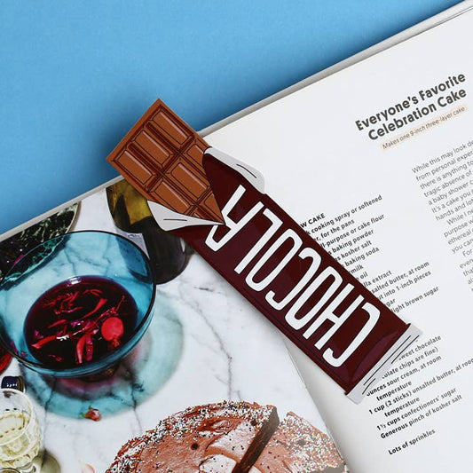 Bookmark; Bar of Chocolate (Die Cut) By Humdrum Paper
