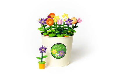 Push Puppet; Flowers (Wooden Push Puppet)