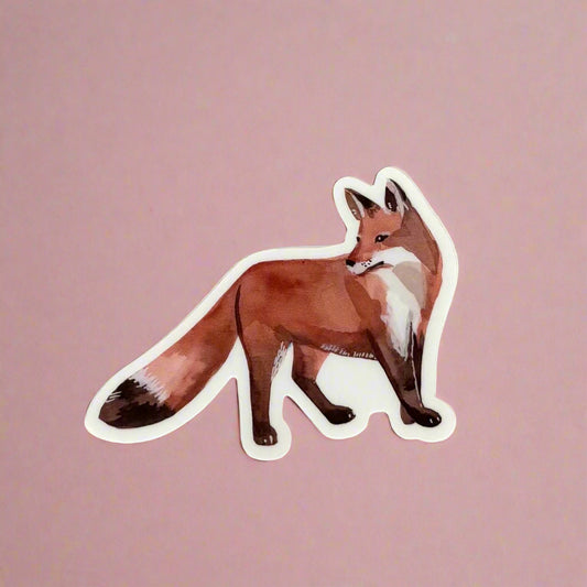 Vinyl Sticker; Standing Fox - Made By Shellie