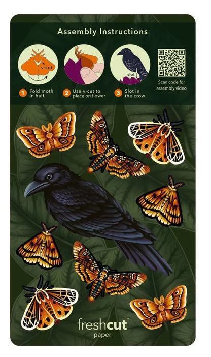 Pop-Up Greeting Card; Moonlight Garden