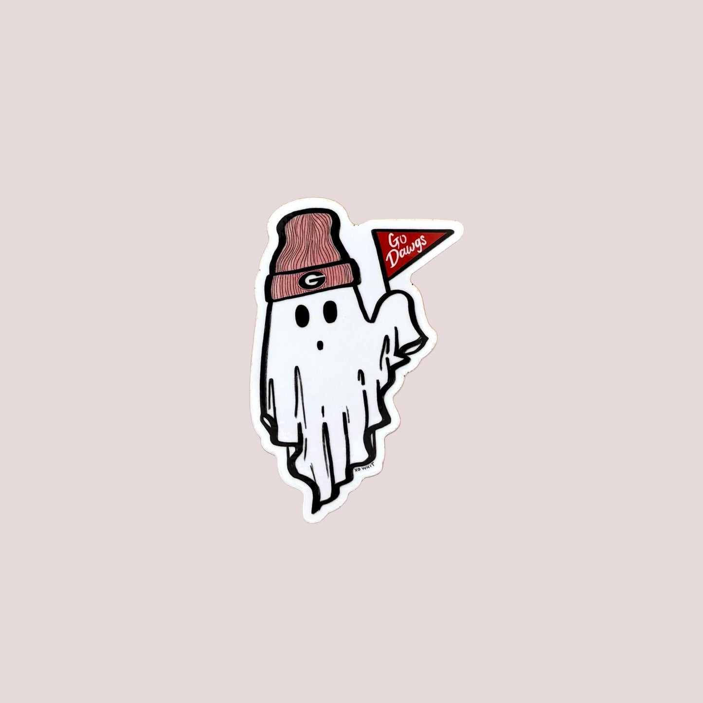 Vinyl Sticker; Go Dawgs Ghost
