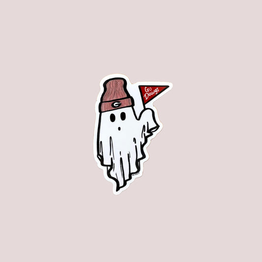 Vinyl Sticker; Go Dawgs Ghost