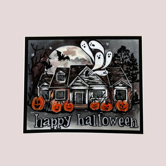 Vinyl Sticker; Happy Halloween - Made By Shellie