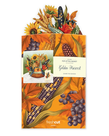 Pop-Up Card; Golden Harvest (Thanksgiving)