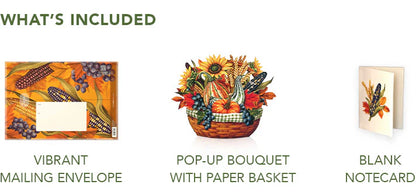 Pop-Up Card; Golden Harvest (Thanksgiving)