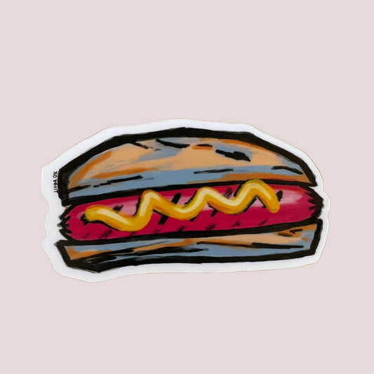 Vinyl Sticker; Hotdog
