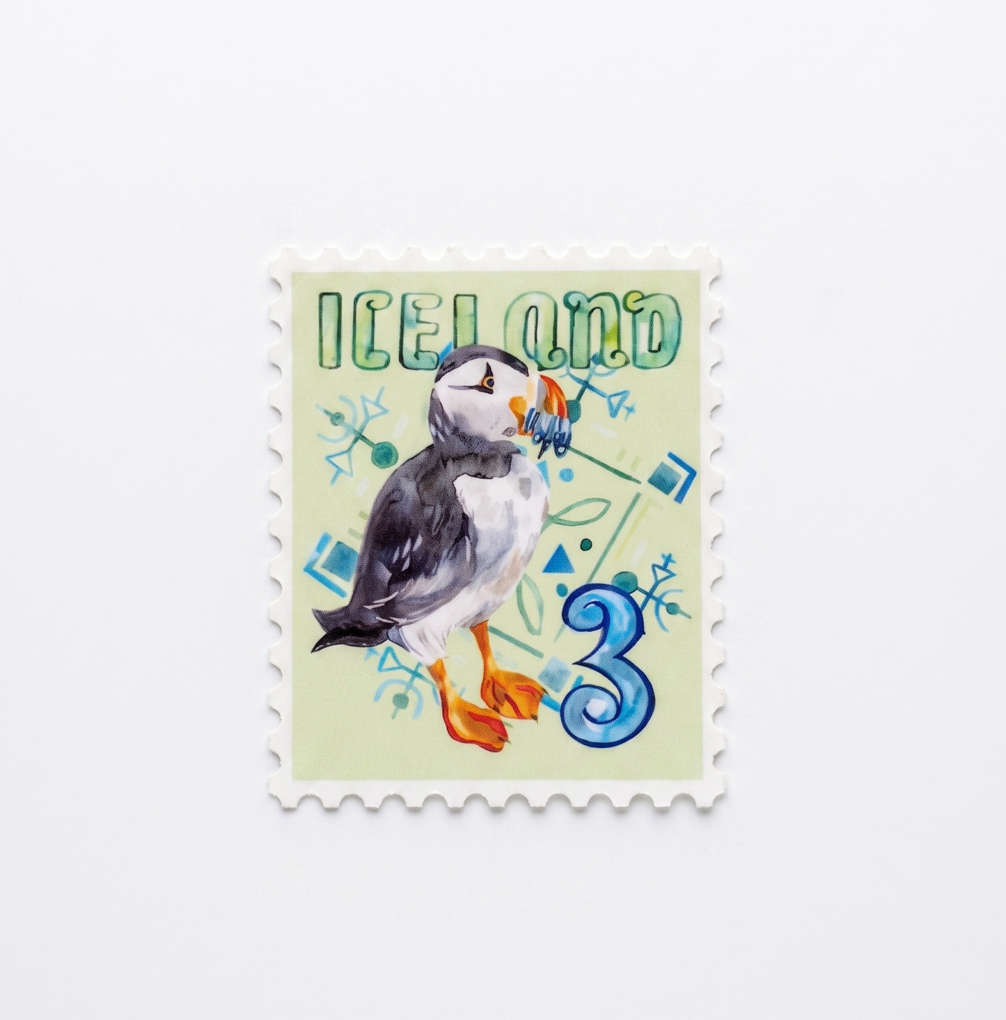 Vinyl Stamp Sticker; Iceland - Made By Shellie