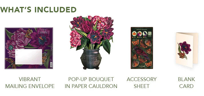 Pop-Up Greeting Card; Moonlight Garden