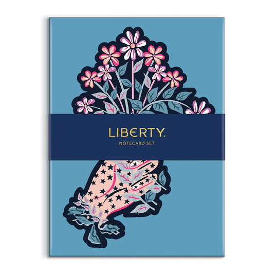 Notecard Set; Liberty London Lanth Hand (12 Die-Cut Cards + Envelopes)