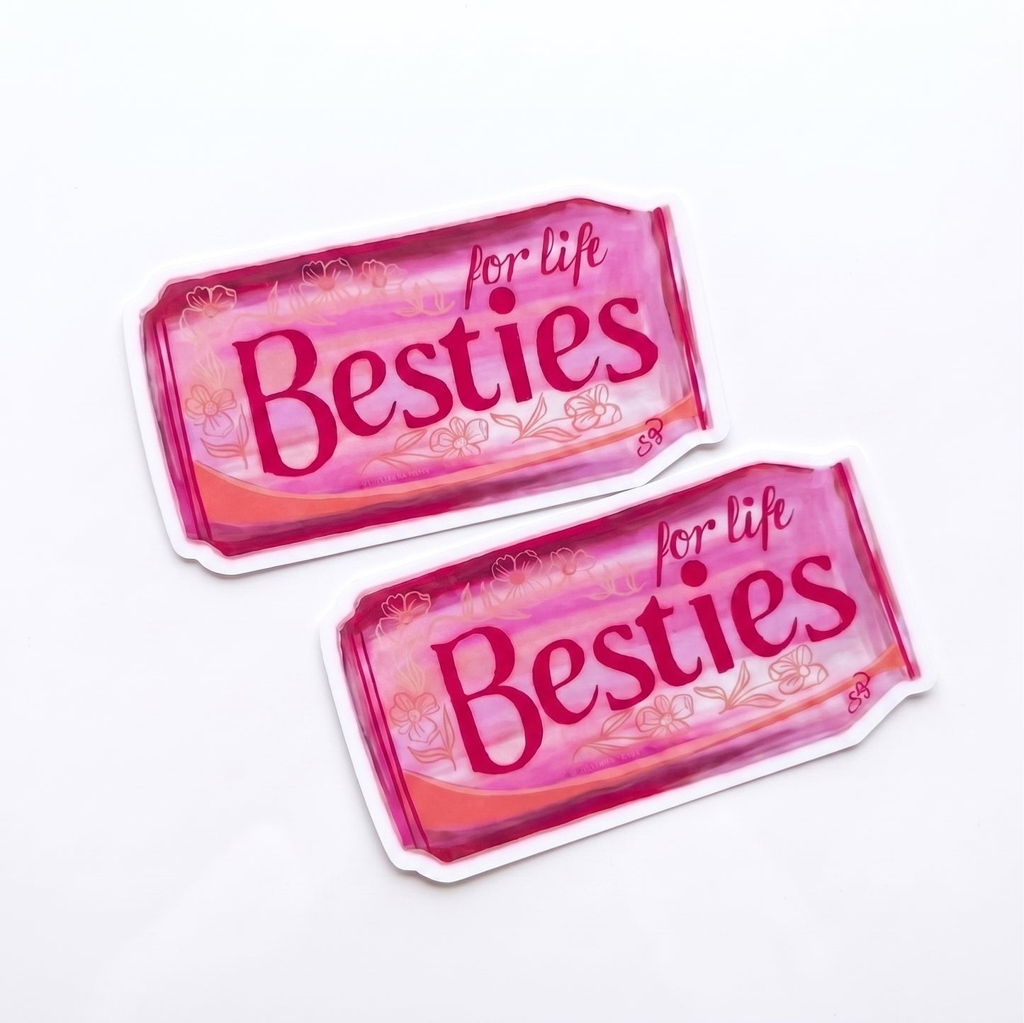 Vinyl Sticker; Besties Coke Can - Made By Shellie