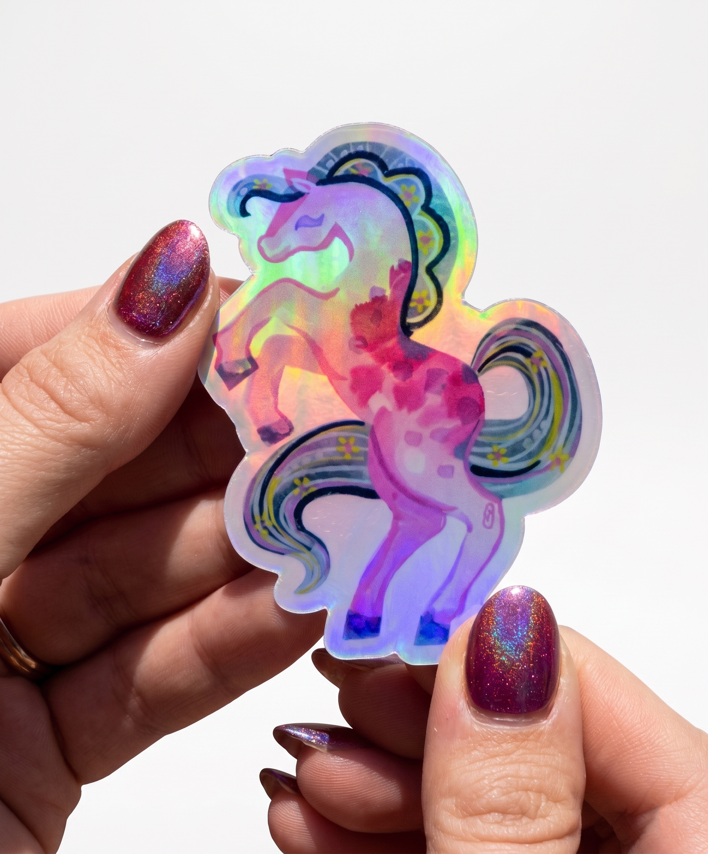Vinyl Sticker; Holographic Horse - Made by Shellie