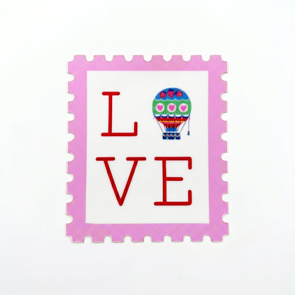 Vinyl Sticker; Hot Air Balloon Stamp - Made By Shellie