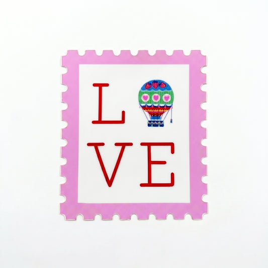 Vinyl Sticker; Hot Air Balloon Stamp - Made By Shellie