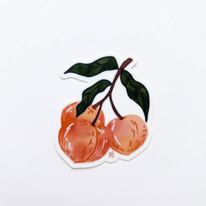 Vinyl Sticker; Peach Trio - Made By Shellie