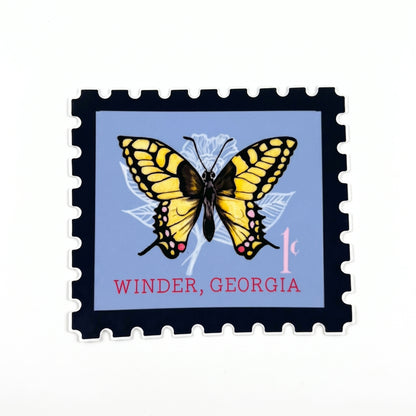 Vinyl Sticker; Butterfly Winder Stamp - Made By Shellie