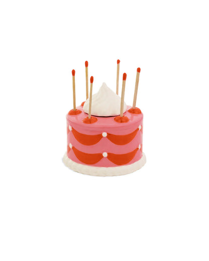 Ceramic Match Holder; EVERYDAY IS A PARTY CAKE By Ban.dō