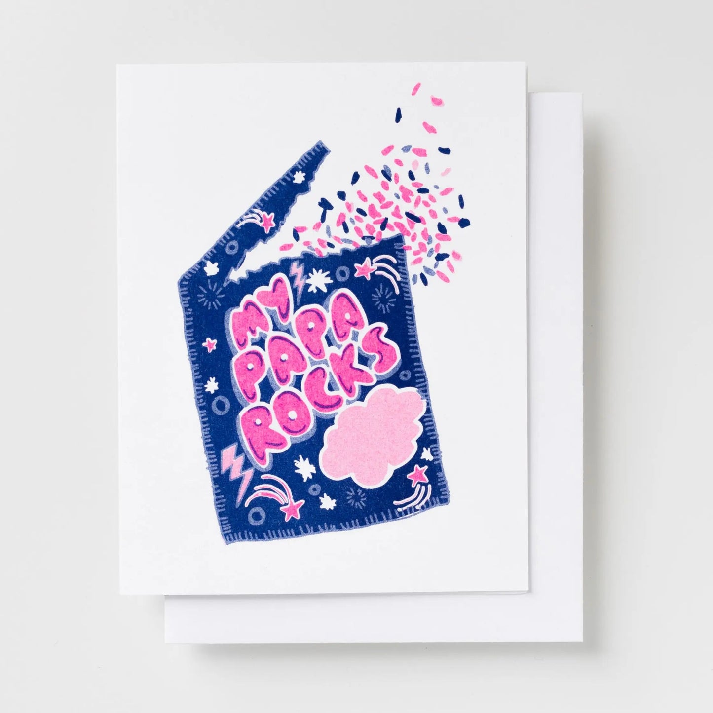 Father's Day Card; My Papa Rocks (Risograph Card)