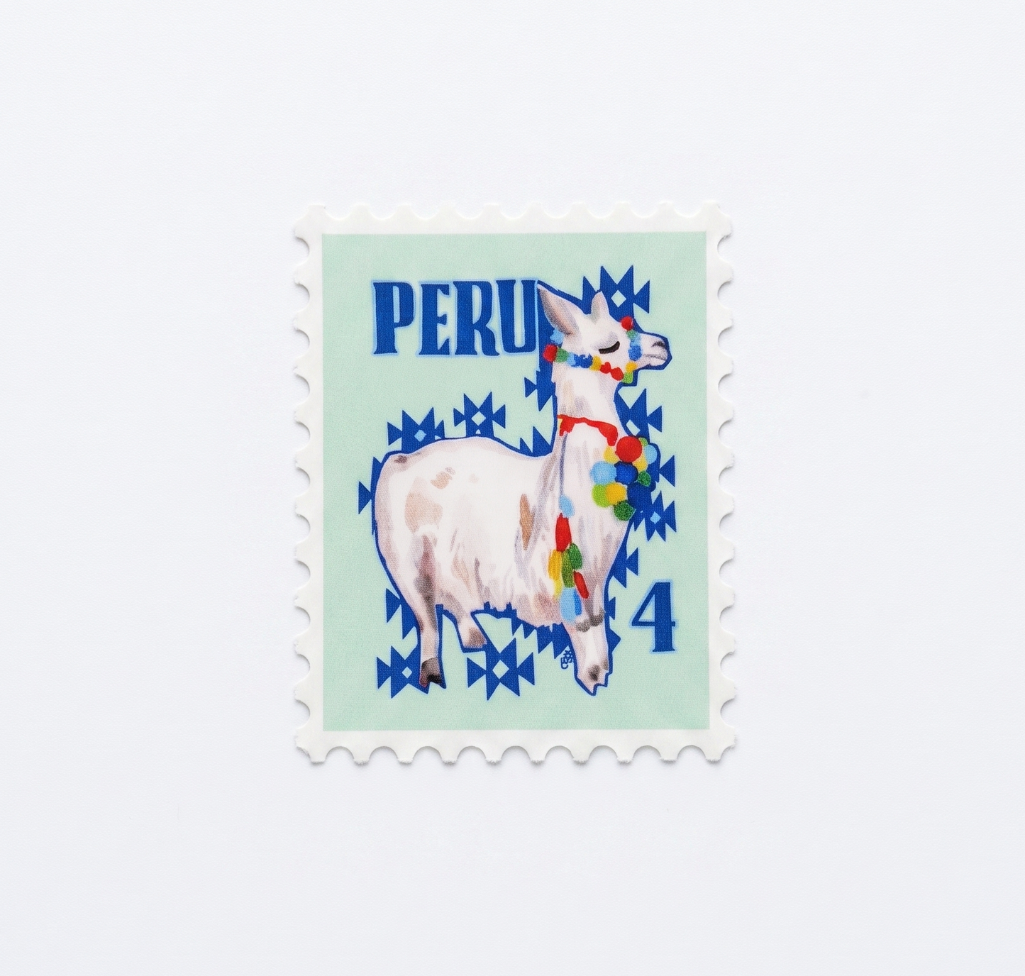 Vinyl Stamp Sticker; Peru - Made By Shellie